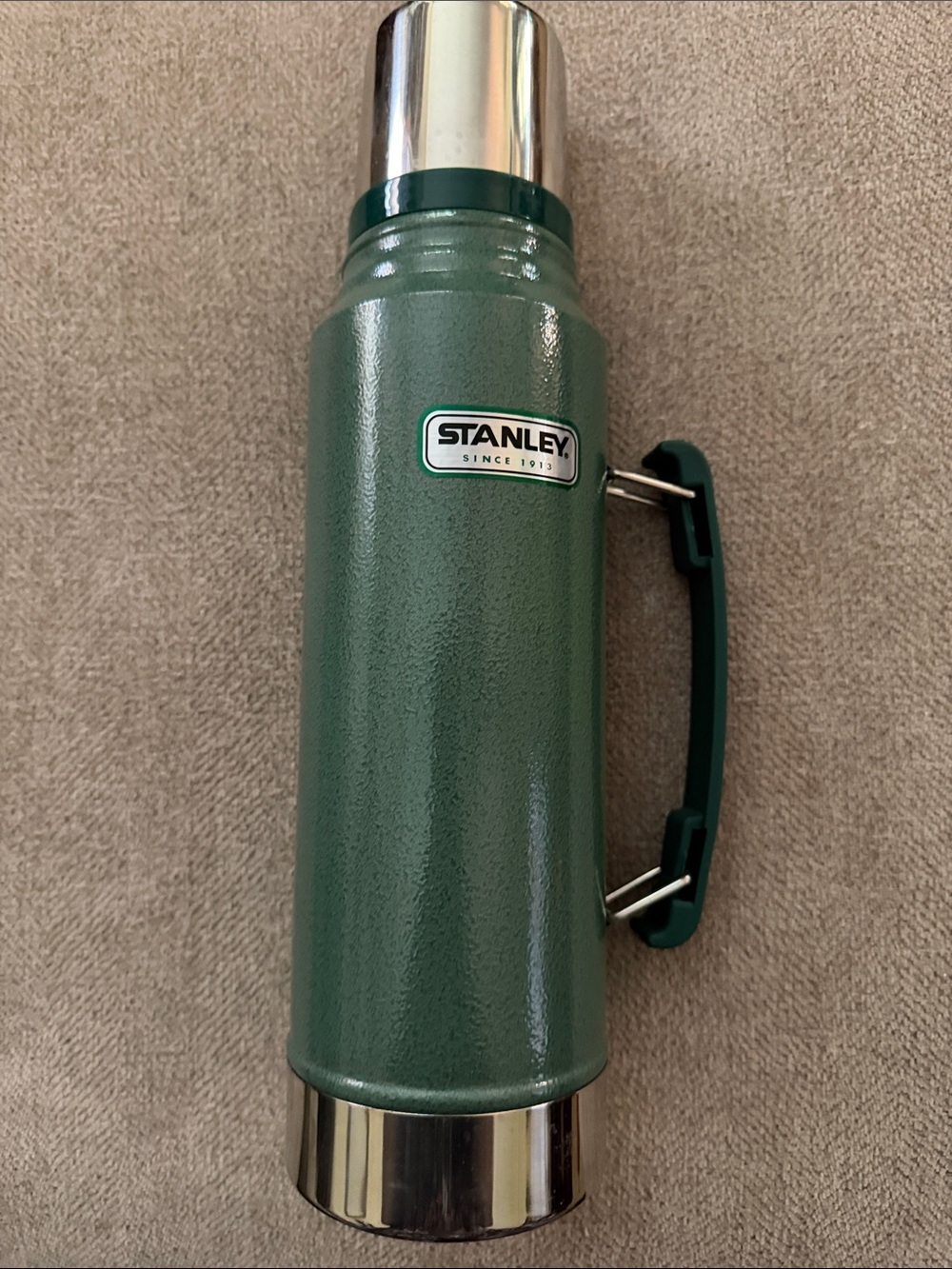Stanley Green Vacuum Bottle with Stainless Accents